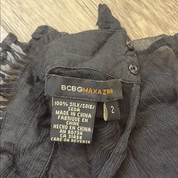 Black Ruffled Blouse - Picture 2 of 4